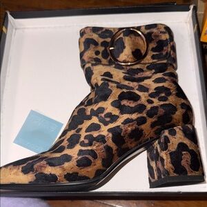 Leopard Print Ankle Boots